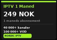 IPTV 1 måneds abonnement – Nordic IPTV Norge
