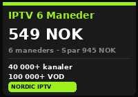 IPTV 6 måneder abonnement – Nordic IPTV Norge