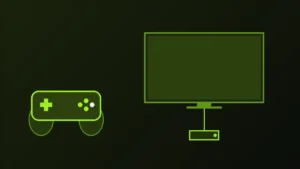 Iptv på spillkonsoll i stuen, med en egen strømmeboks på den ledige HDMI-inngangen